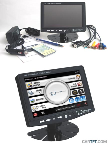 CTF700 - VGA 7" TFT - Touchscreen USB - PAL/NTSC -  IR - Audio <b>(500 nits) [LED-Backlight]</b>